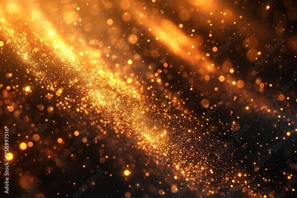 Fototapeta premium Luminous gold grain powder