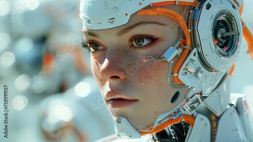 Close Up of Person in Robot Suit