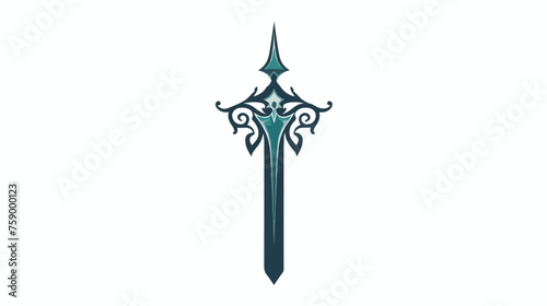 Sword Icon Design Logo Template flat vector