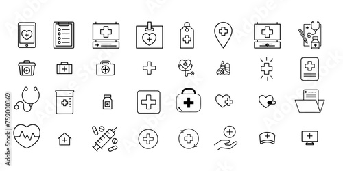 Medical instrument or ecommerce shop flat vector icon for apps and websites
