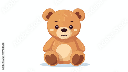 Teddy bear flat icon. Plush toy color icons in trend