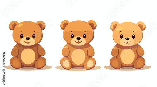 teddy bear icon design. flat vector isolated on white
