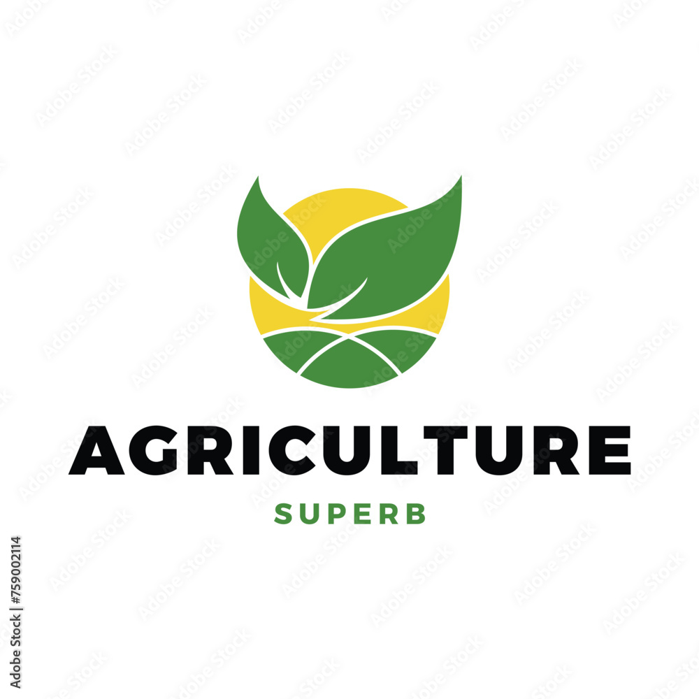 Agriculture Icon Logo Design Template