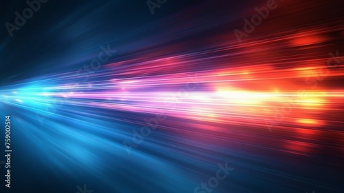 Dynamic Blue and Red Background With Light Streaks