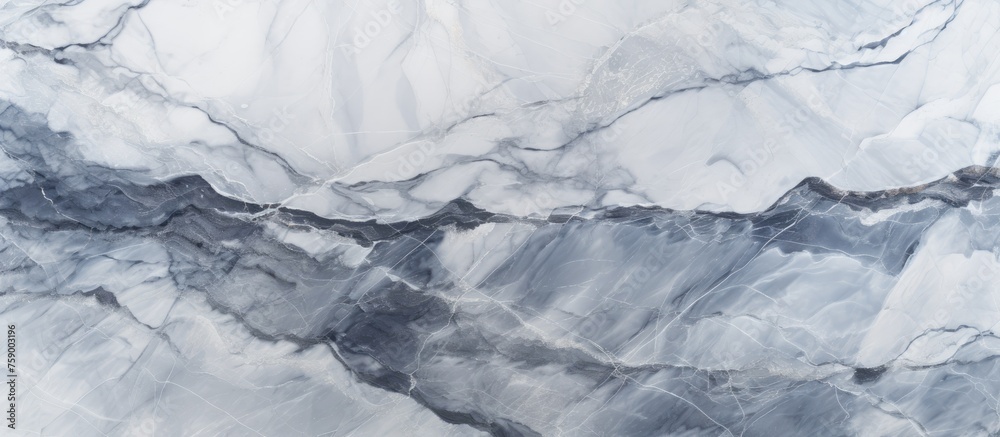 Fototapeta premium Abstract grey and white marble texture with natural stone pattern details.