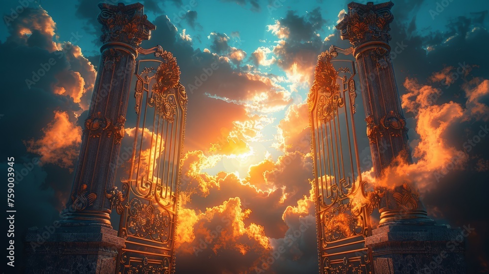 Ornate Gate in the Sky