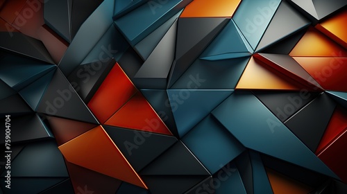 chaotic polygonal background. Geometric Abstract Futuristic low poly shape with gradient.