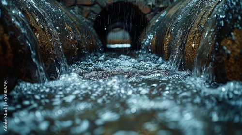 Water Flowing From a Pipe