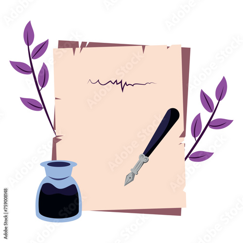 poetry inkwell and pen