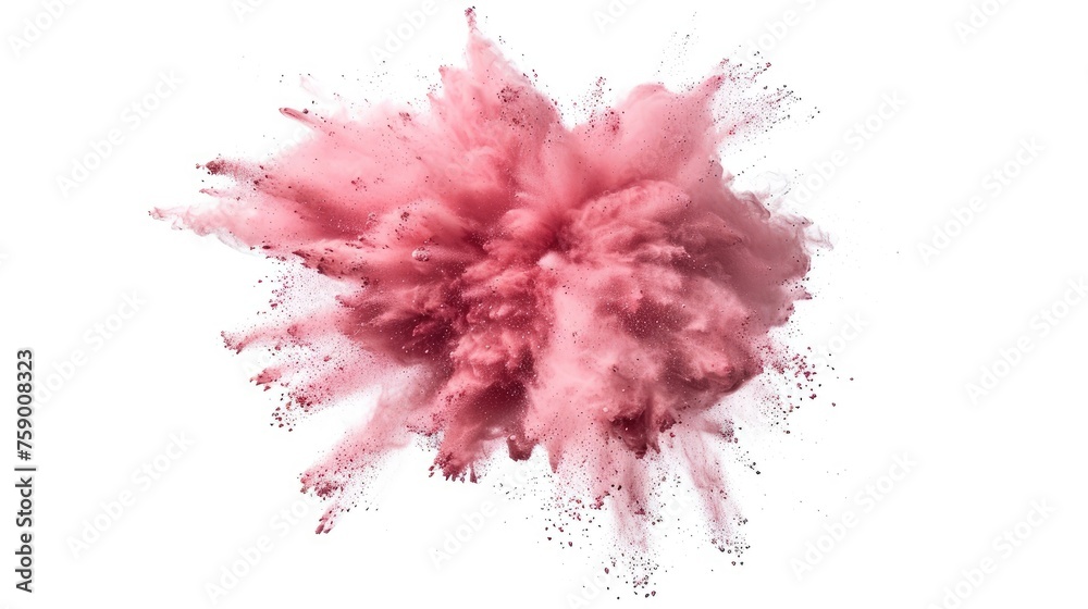 Pink powder explosion with high speed - obrazy, fototapety, plakaty 