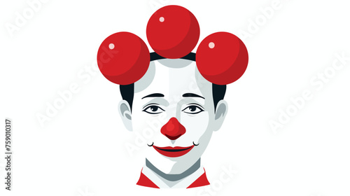 Red nose day design flat vector isolated on white background © Hassan