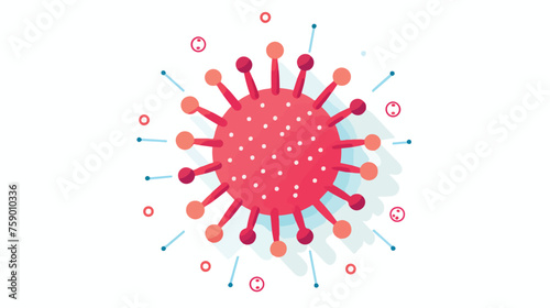 This is a Simple Vector of Virus Illustration flat vector