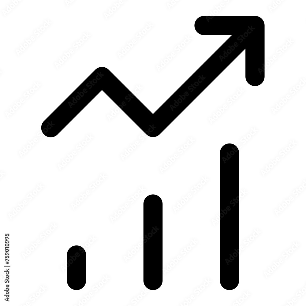 Statistic increase icon in outline style. Simple arrow-up dashboard vector illustration — pixel-perfect icon Statistic increase icon in outline style. Simple arrow-up dashboard vector illustration — pixel-perfect icon