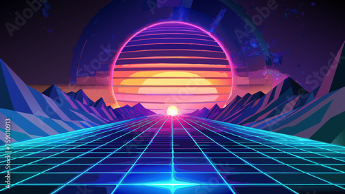 Neon color bright high energy singularity in space