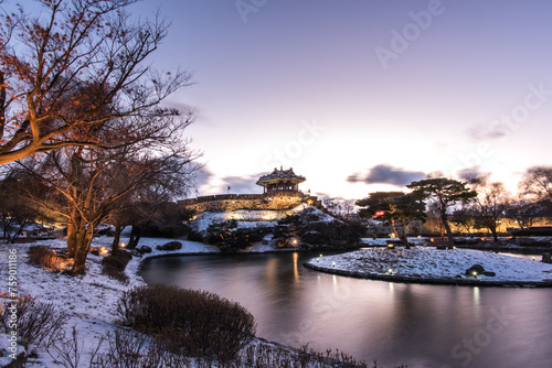 Hwaseong Fortress, Traditional Architecture of Korea in Suwon, South Korea