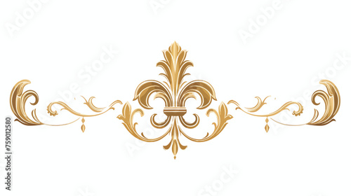 Royal golden vector background template flat vector