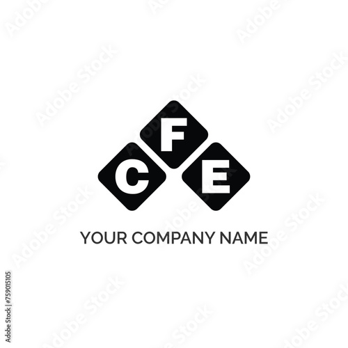 CFE letter logo design on white background. CFE logo. CFE creative initials letter Monogram logo icon concept. CFE letter design photo