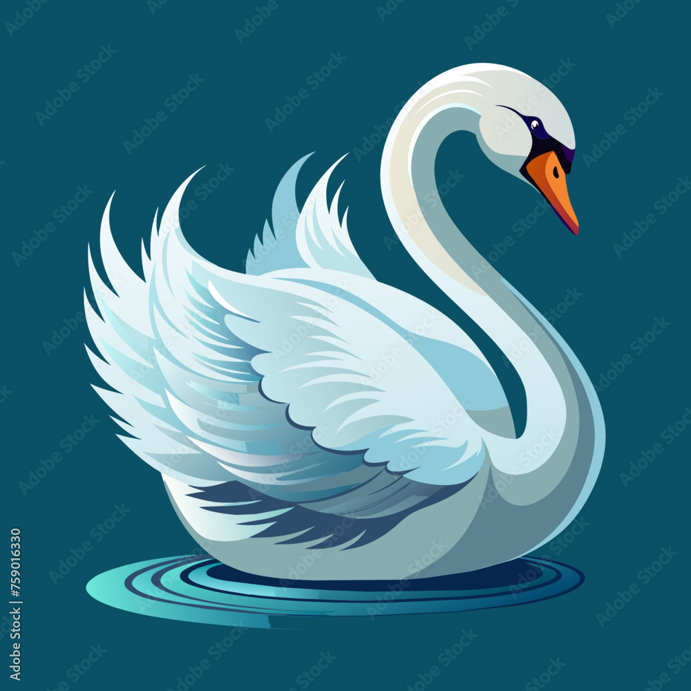 Fototapeta premium swan vector illustration