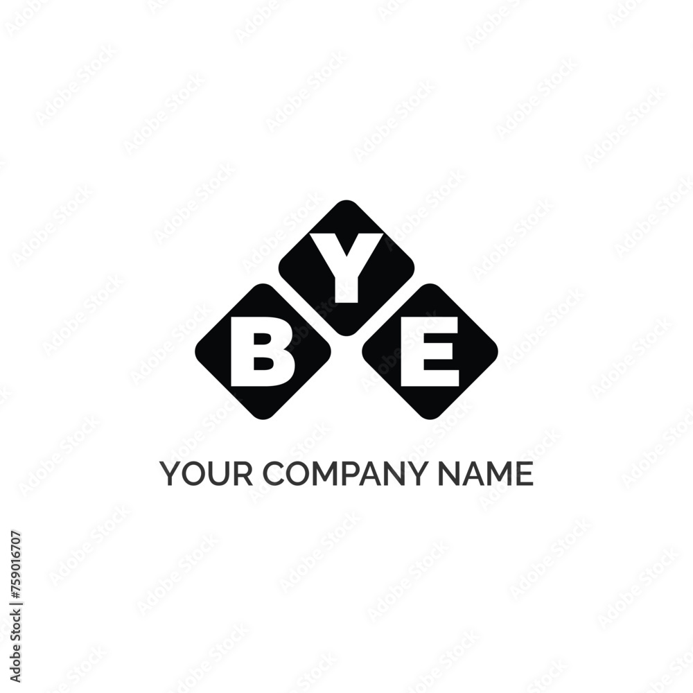 Obraz premium BYE letter logo design on white background. BYE logo. BYE creative initials letter Monogram logo icon concept. BYE letter design
