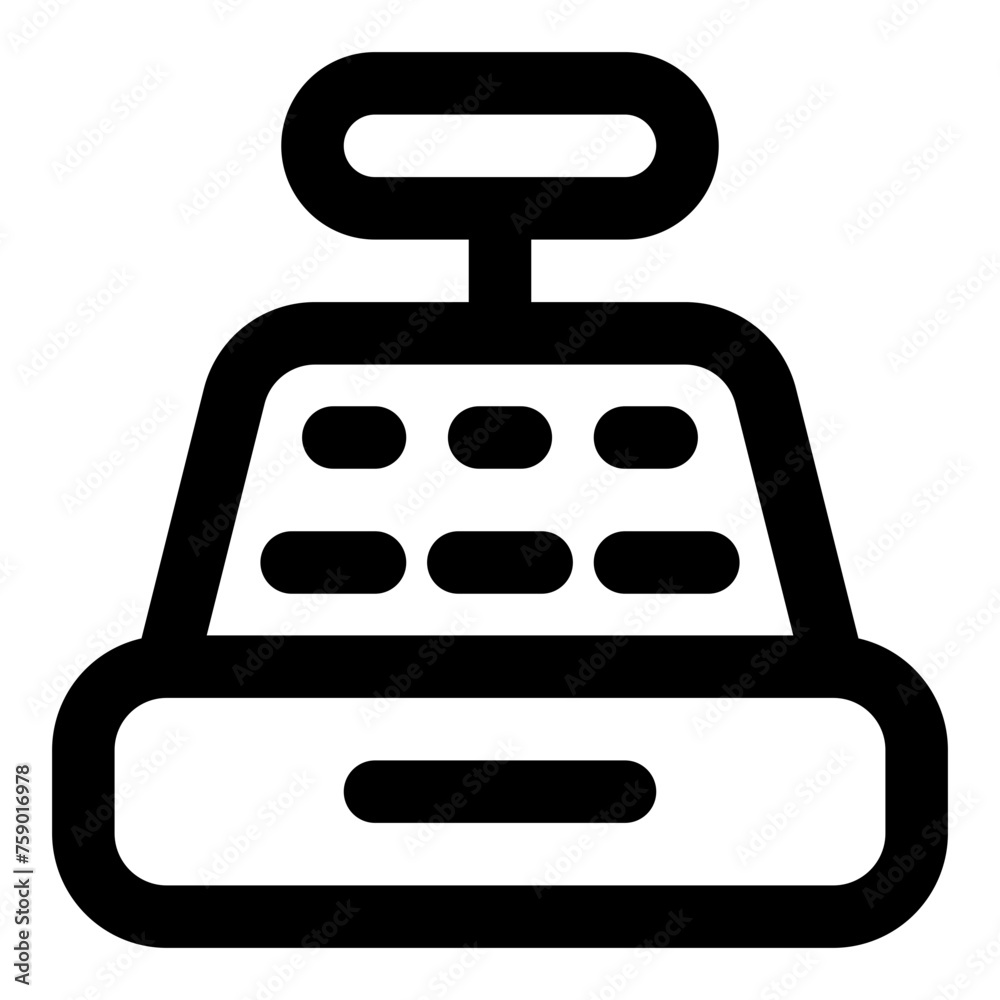 Cashier machine icon in outline style. Simple checkout vector illustration — pixel-perfect icon. Cashier machine icon in outline style. Simple checkout vector illustration — pixel-perfect icon.