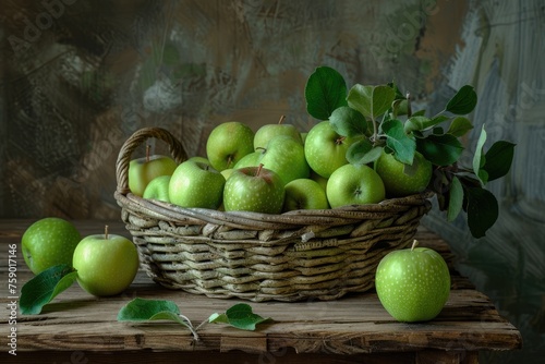 Wallpaper Mural A simple handwoven basket filled with fresh Torontodigital.ca