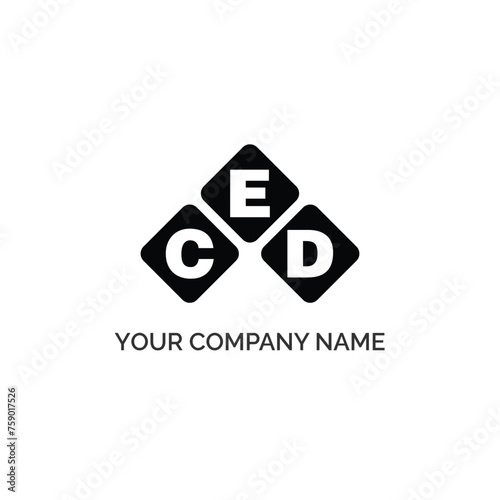 CED letter logo design on white background. CED logo. CED creative initials letter Monogram logo icon concept. CED letter design