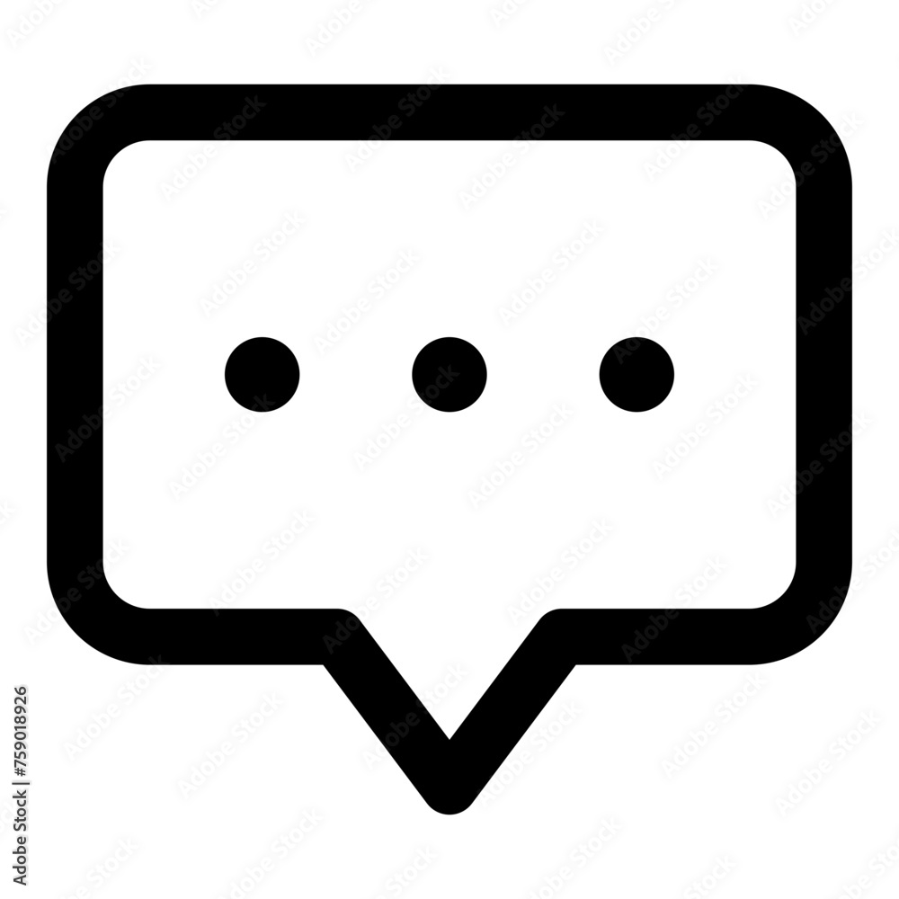 Chat typing icon in outline style. Simple bubble chat vector illustration — pixel-perfect icon. Chat typing icon in outline style. Simple bubble chat vector illustration — pixel-perfect icon.