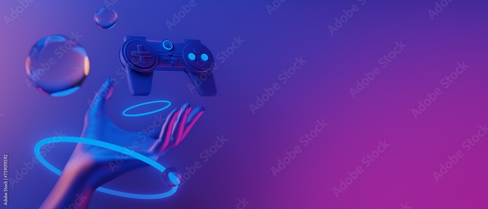 3d illustration rendering of mannequin hand hold technology futuristic cyberpunk display, gaming scifi stage pedestal background 3d illustration rendering of mannequin hand hold technology futuristic cyberpunk display, gaming scifi stage pedestal background