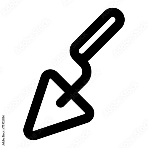 Trowel icon in outline style. Simple ANOTHERSYNONYMNAME vector illustration — pixel-perfect icon.