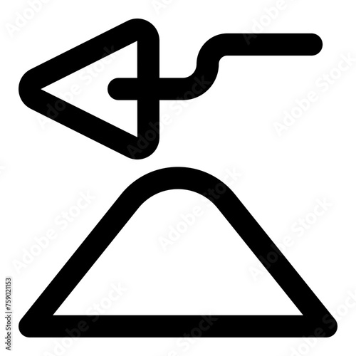 Trowel icon in outline style. Simple build vector illustration — pixel-perfect icon.