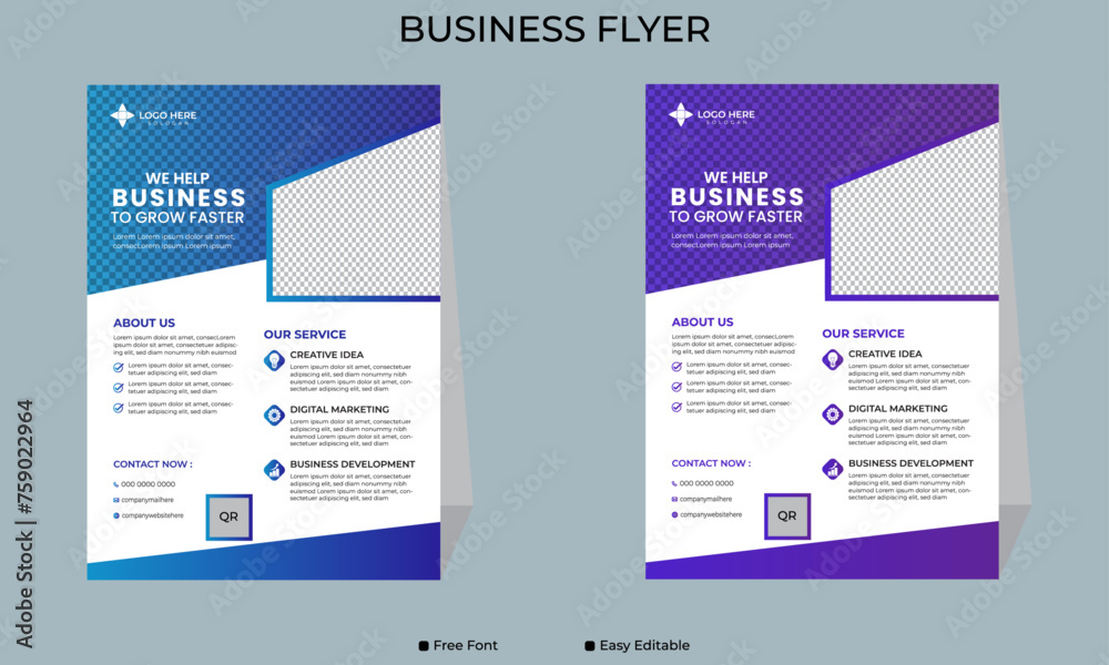 Business flyer design, modern business flyer design, eye catching design, professional business flyer design