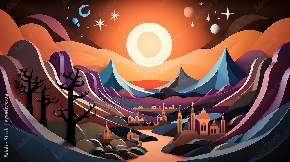 Obraz premium A Mystical and Awe-Inspiring Depiction of a Creative Manipulation