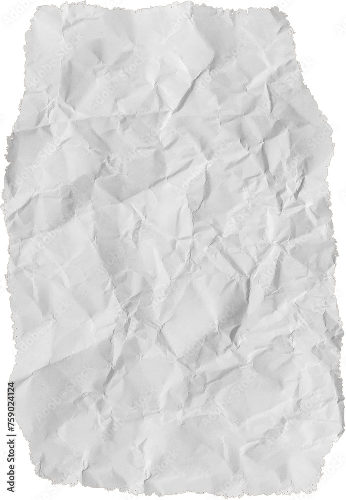 Obraz premium White Torn Paper, Crumpled