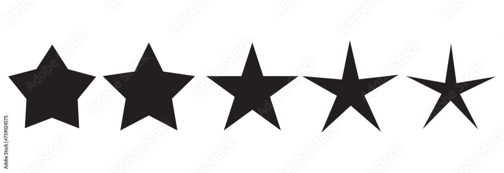 Five 5 Black Stars Icon Product Quality Review Symbol. Vector Image. eps10 Five 5 Black Stars Icon Product Quality Review Symbol. Vector Image. eps10