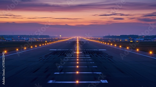 Beautiful View of the Airport Runway photo