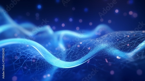 Abstract digital background. Big data visualization. Network connection structure. © Spyrydon