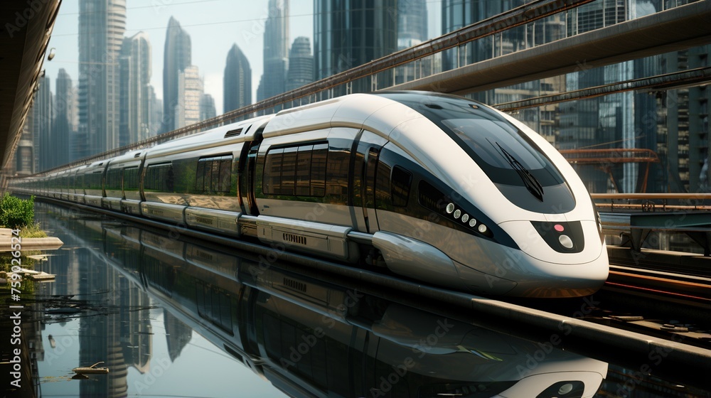 Fototapeta premium Creative Manipulation of Futuristic Vehicles