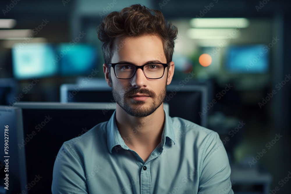 Obraz premium Business people programmers meeting conference against hackers criminals Generative AI