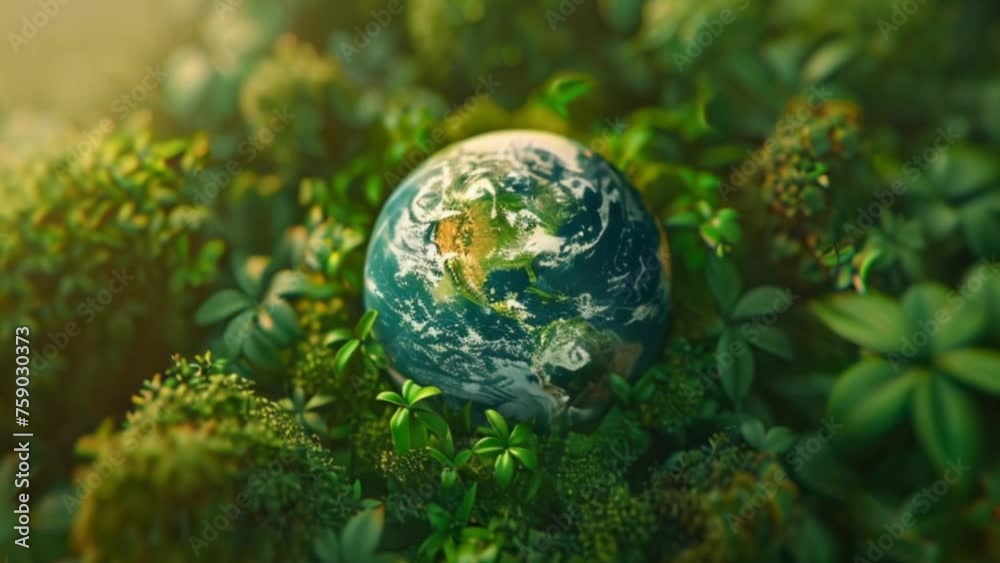 earth globe with lush forest with plants and trees, green renewable energy and environmentalism concept Generative AI earth globe with lush forest with plants and trees, green renewable energy and environmentalism concept Generative AI