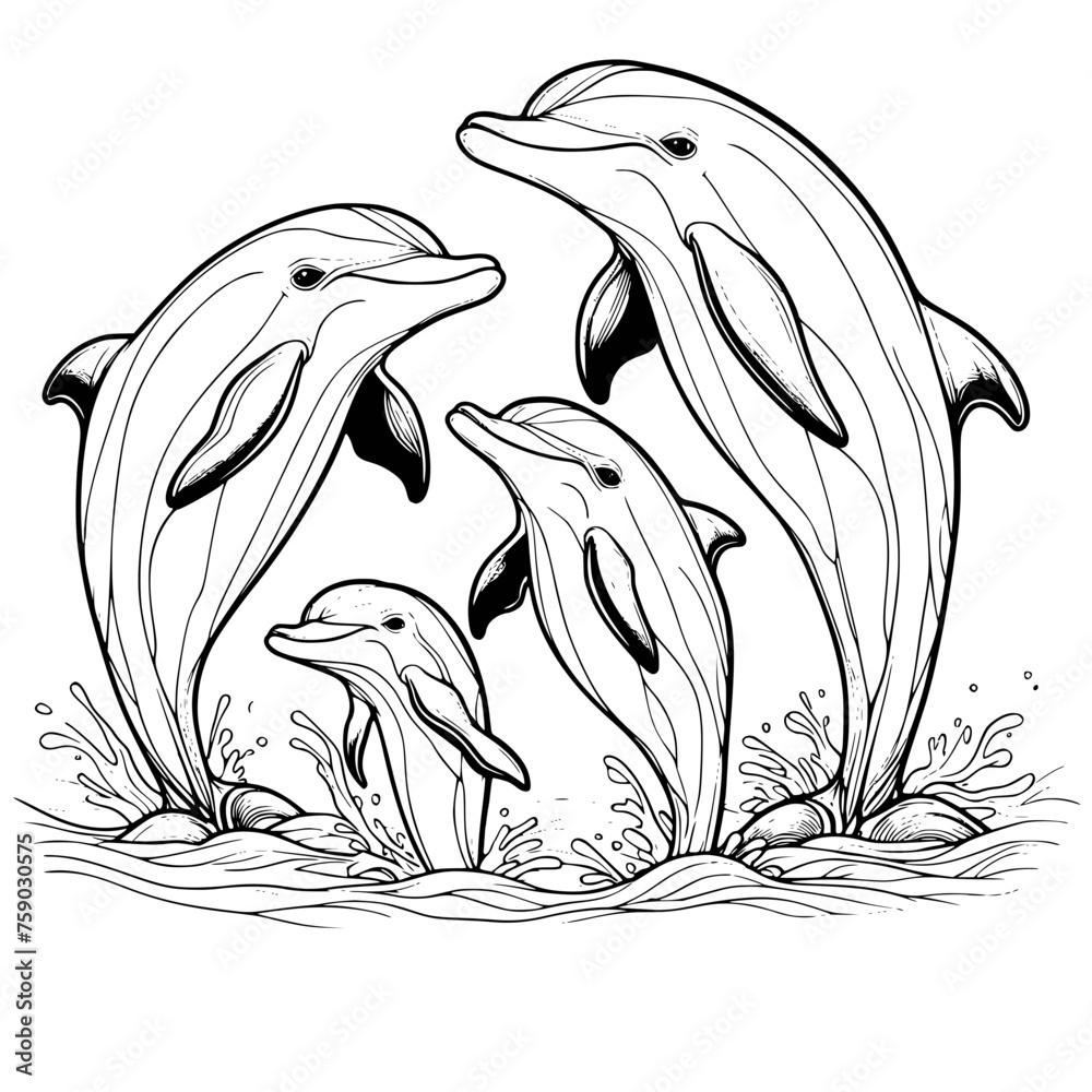 Dolphin Family, Dolphin Svg, Dolphin Png, Dolphin Cricut, Ocean Scene ...