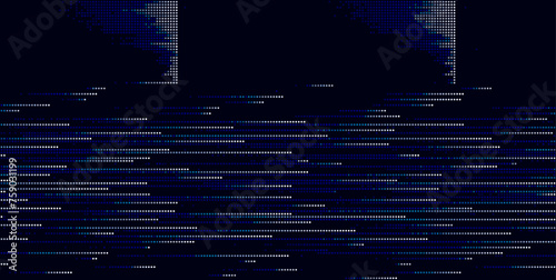 Colorful Glitch Screen Effect Background. Abstract Digital Pixel Dots Noise Glitch Error. Overlay Texture Pixel Sorting Effect Illustration. Modern Sci-Fi Game Vector Background.