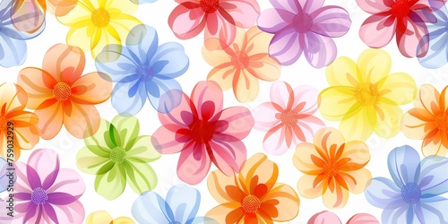 beautiful spring and summer flowers background