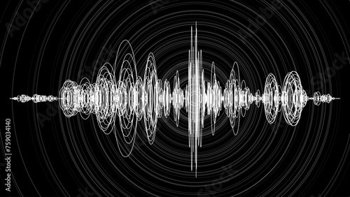 Earthquake Wave Seismic Diagram Background. Audio Sound Wave Diagram Concept. Design for Education and Science. Vector Illustration.