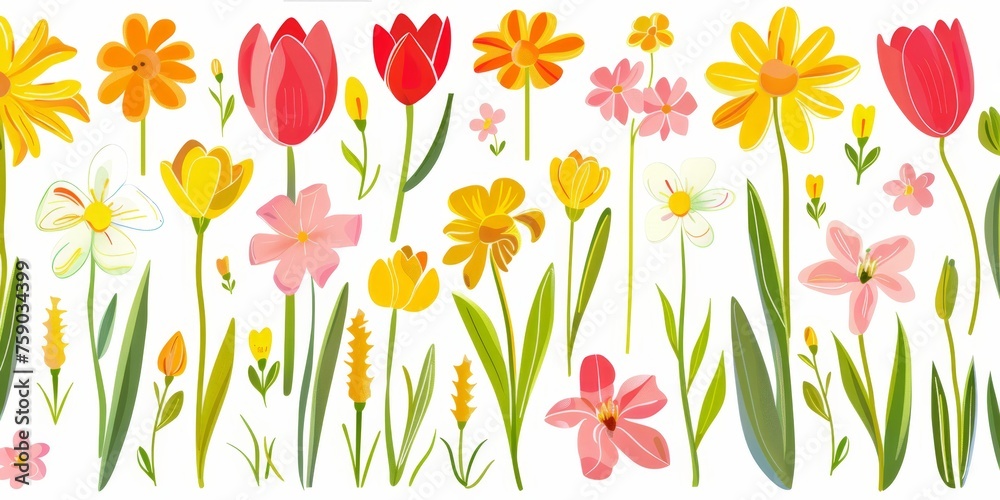 beautiful spring and summer flowers background beautiful spring and summer flowers background