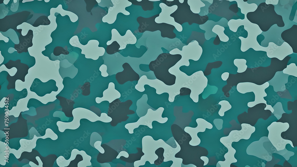 Teal camouflage pattern design poster background Teal camouflage pattern design poster background