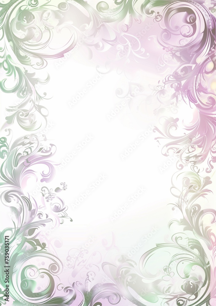 Wedding Invitation Card. Greeting Card. Empty Card with Flower Frame. Wedding Invitation Card. Greeting Card. Empty Card with Flower Frame.