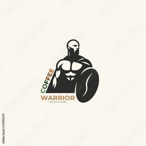 warrior coffee logo for coffee roasting business