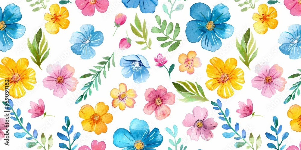 Fototapeta premium beautiful spring and summer flowers background