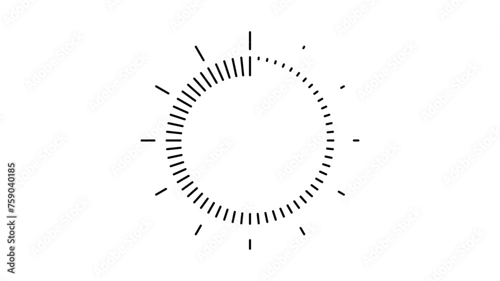 Minimalistic Timer Measure. Stripes Around the Circle. Timer Logo Countdown. Circular Icon with Lines. Time Sign or Logo Concept. Vector Illustration. Minimalistic Timer Measure. Stripes Around the Circle. Timer Logo Countdown. Circular Icon with Lines. Time Sign or Logo Concept. Vector Illustration.