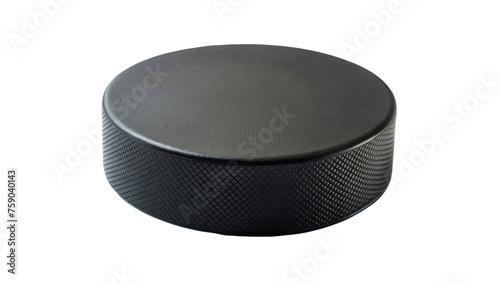 Hockey Puck isolated on Transparent background.